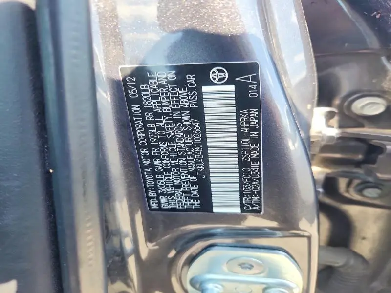 2012 SCION XD BASE  