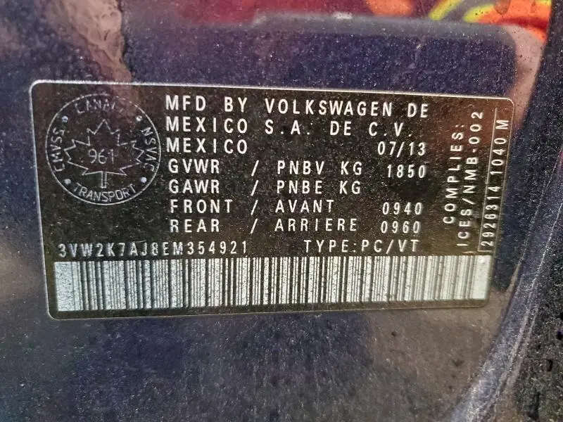 2014 VOLKSWAGEN JETTA BASE  