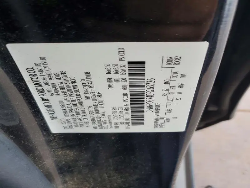 2013 FORD FUSION S  