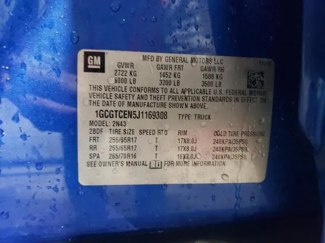 2018 CHEVROLET COLORADO LT  