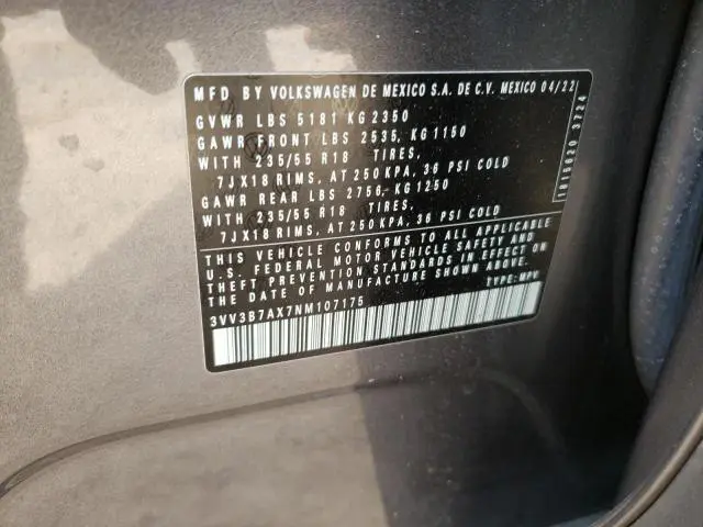 2022 VOLKSWAGEN TIGUAN SE  