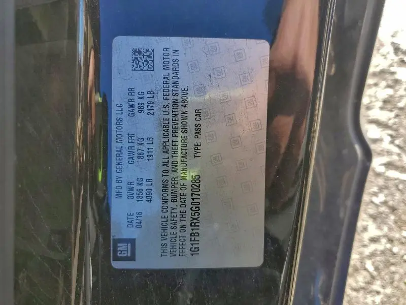 2016 CHEVROLET CAMARO LT  