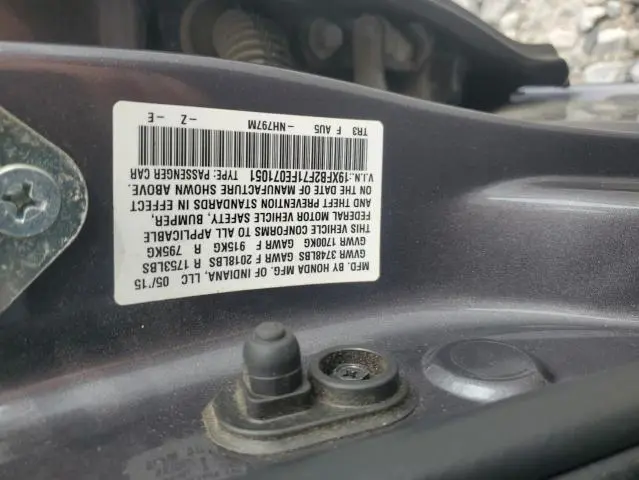 2015 HONDA CIVIC SE  