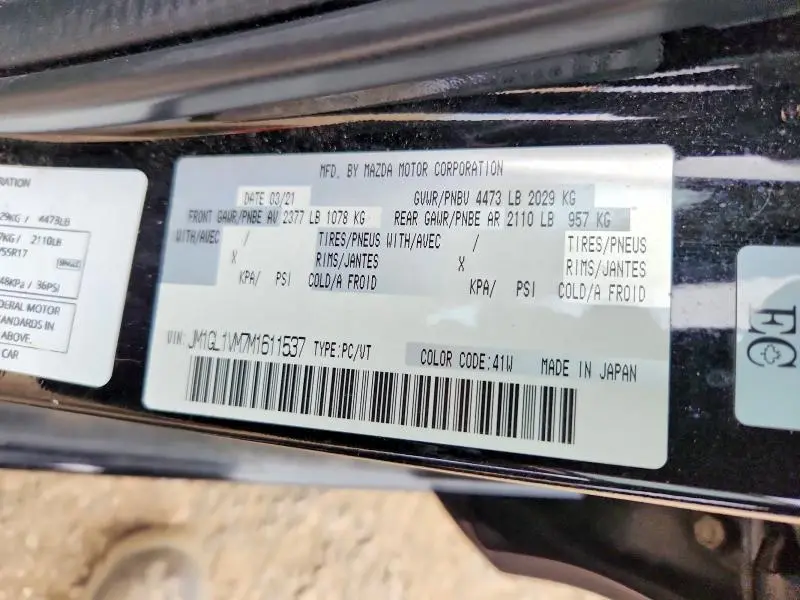 2021 MAZDA 6 TOURING  