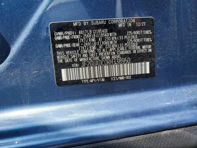 2024 SUBARU CROSSTREK PREMIUM  