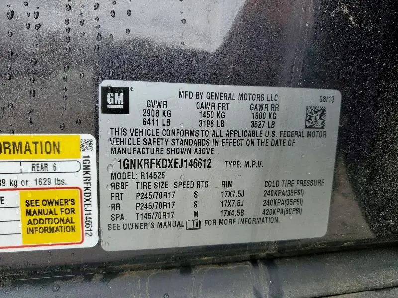 2014 CHEVROLET TRAVERSE LS  