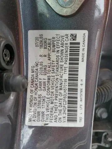 2020 HONDA CIVIC LX  