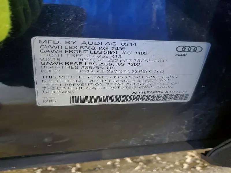 2014 AUDI Q5 PREMIUM PLUS  