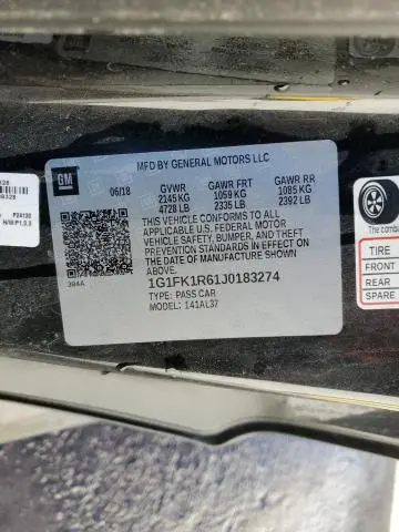 2018 CHEVROLET CAMARO ZL1