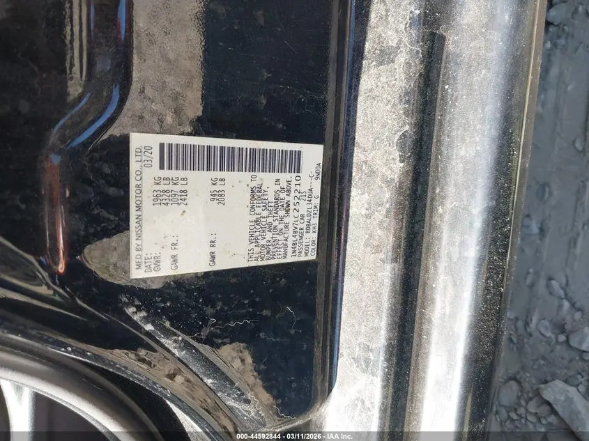 2020 NISSAN ALTIMA S FWD