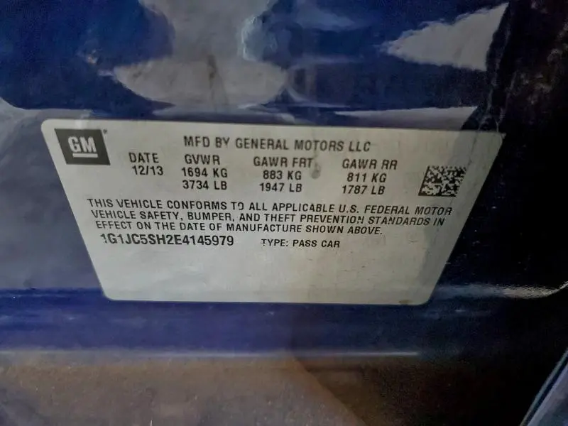 2014 CHEVROLET SONIC LT  