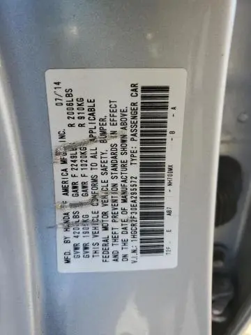 2014 HONDA ACCORD LX  