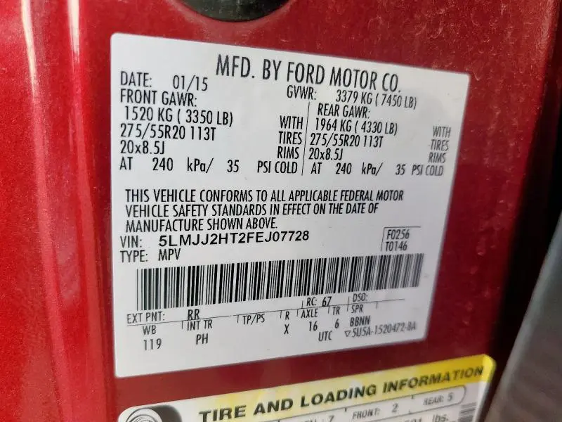 2015 LINCOLN NAVIGATOR   