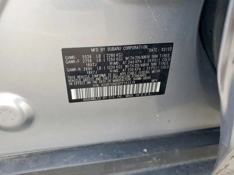 2023 SUBARU OUTBACK LIMITED XT  