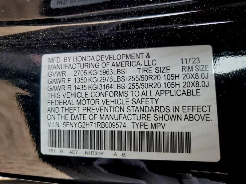 2024 HONDA PILOT TOURING  