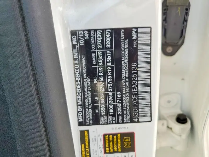 2014 MERCEDES-BENZ GL 450 4MATIC  