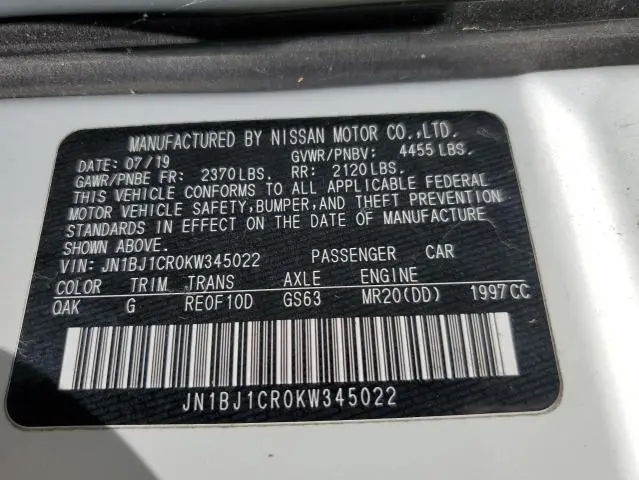 2019 NISSAN ROGUE SPORT S  