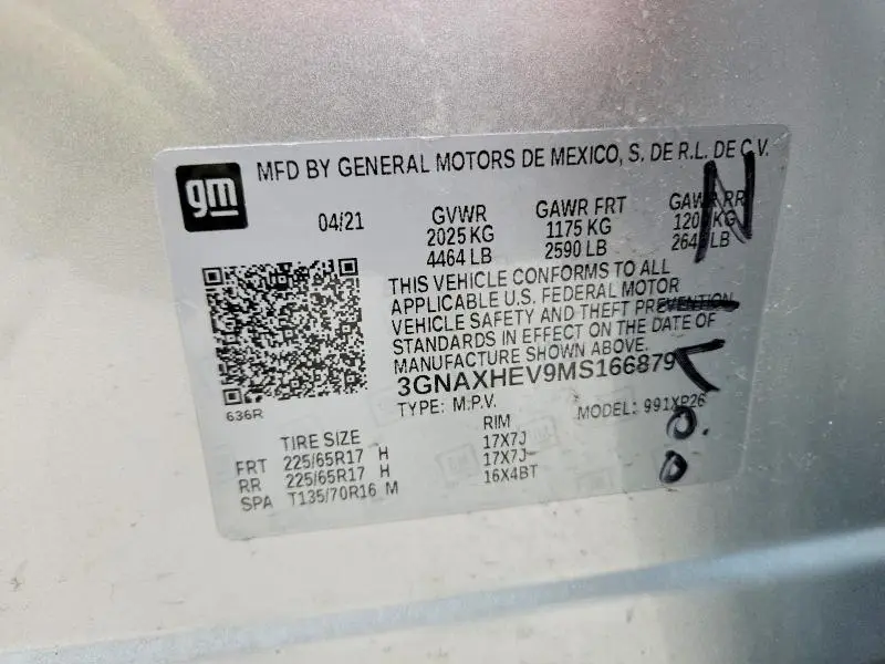 2021 CHEVROLET EQUINOX LS  
