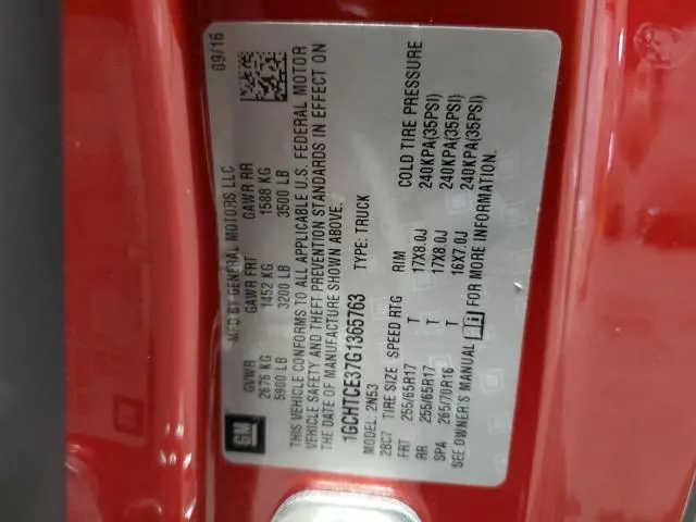 2016 CHEVROLET COLORADO LT  