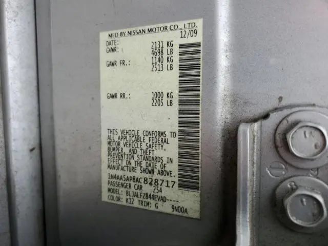 2010 NISSAN MAXIMA S