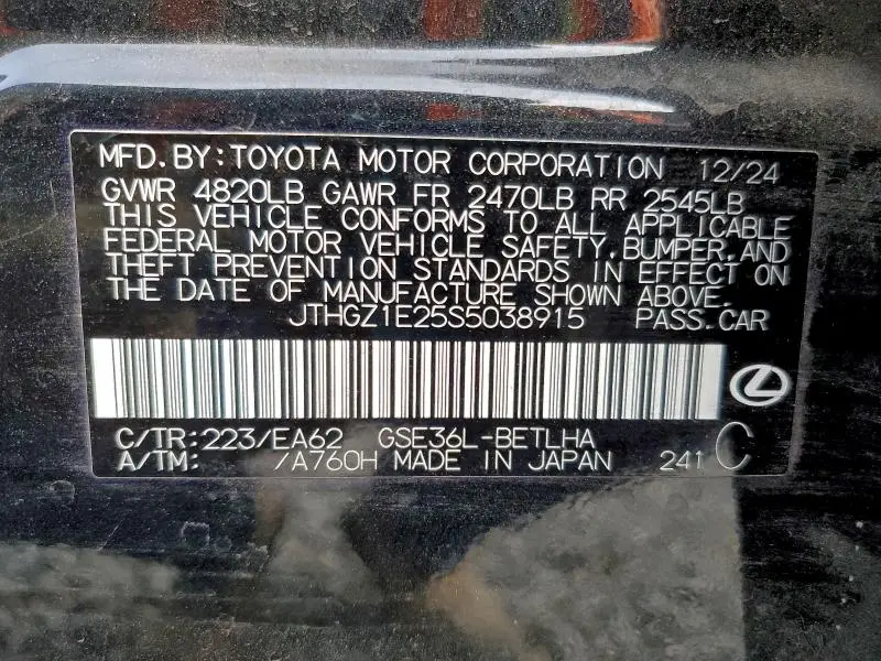 2025 LEXUS IS 350 F SPORT  