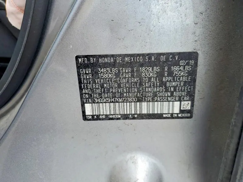 2019 HONDA FIT LX  