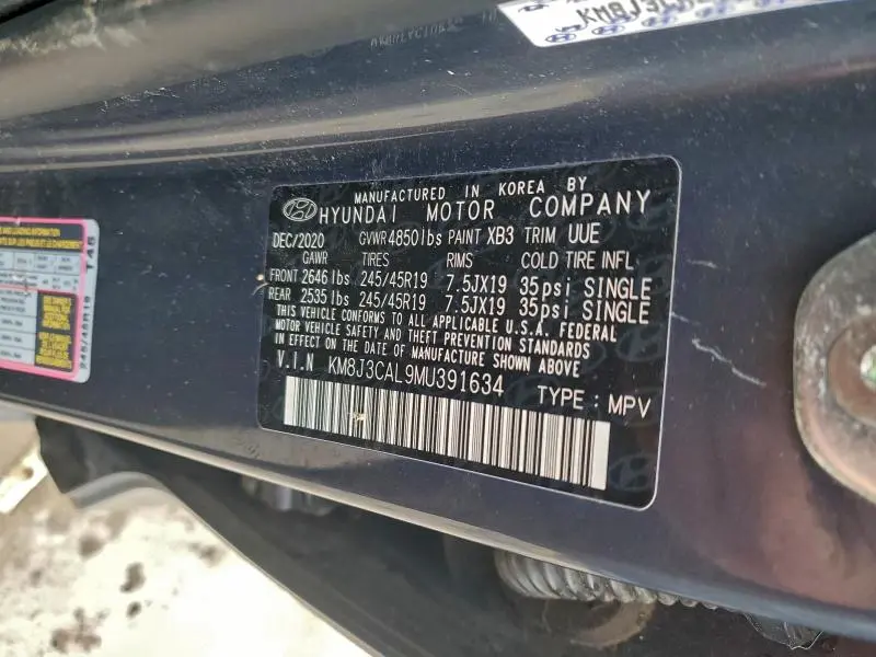 2021 HYUNDAI TUCSON LIMITED  