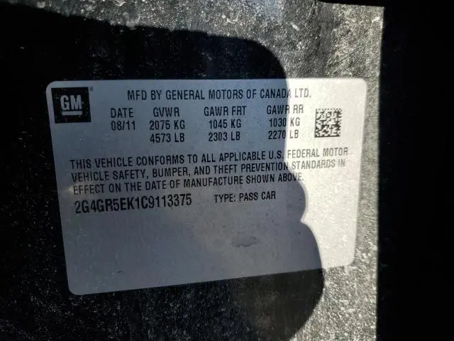 2012 BUICK REGAL   