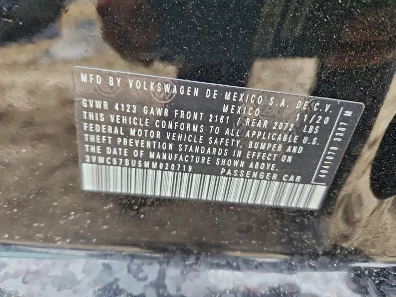 2021 VOLKSWAGEN JETTA S  