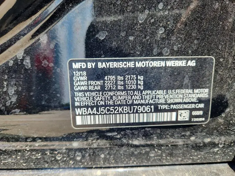 2019 BMW 440I GRAN COUPE  