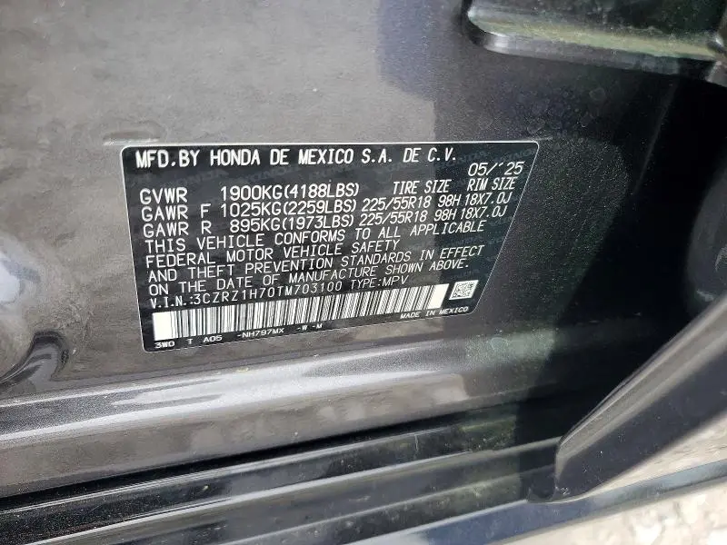 2026 HONDA HR-V EXL  
