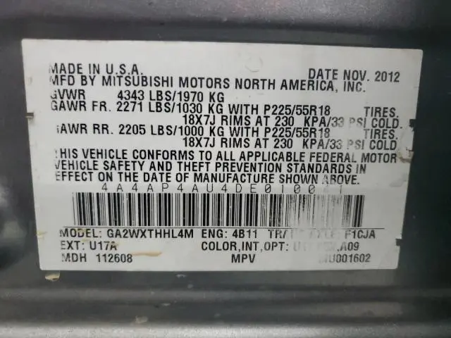 2013 MITSUBISHI OUTLANDER SPORT SE