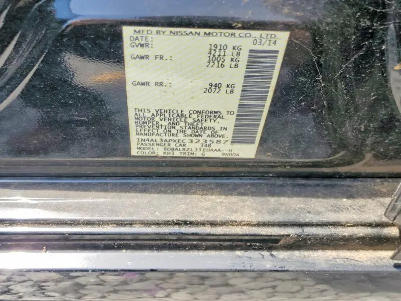 2014 NISSAN ALTIMA 2.5 S  