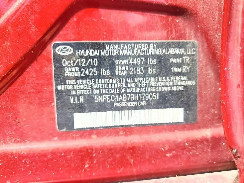2011 HYUNDAI SONATA SE 2.0T  