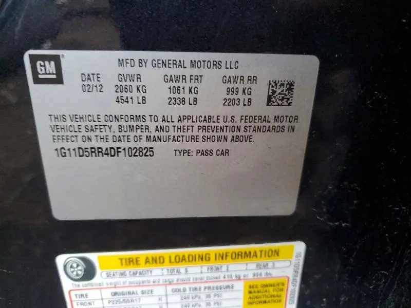 2013 CHEVROLET MALIBU 1LT  
