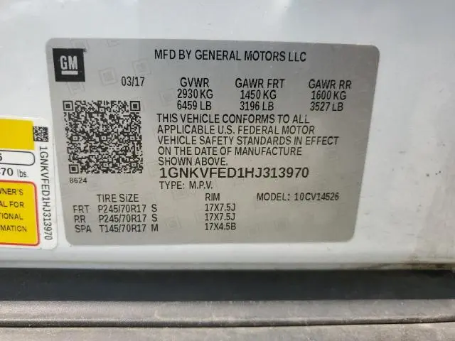 2017 CHEVROLET TRAVERSE LS  