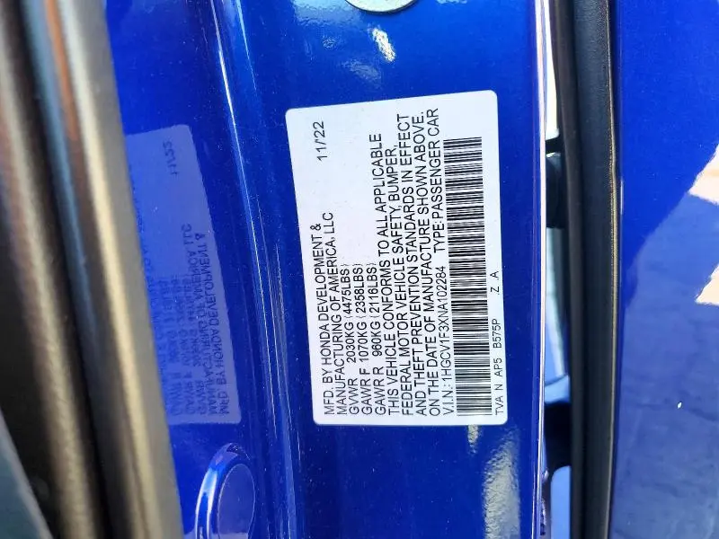 2022 HONDA ACCORD SPORT  