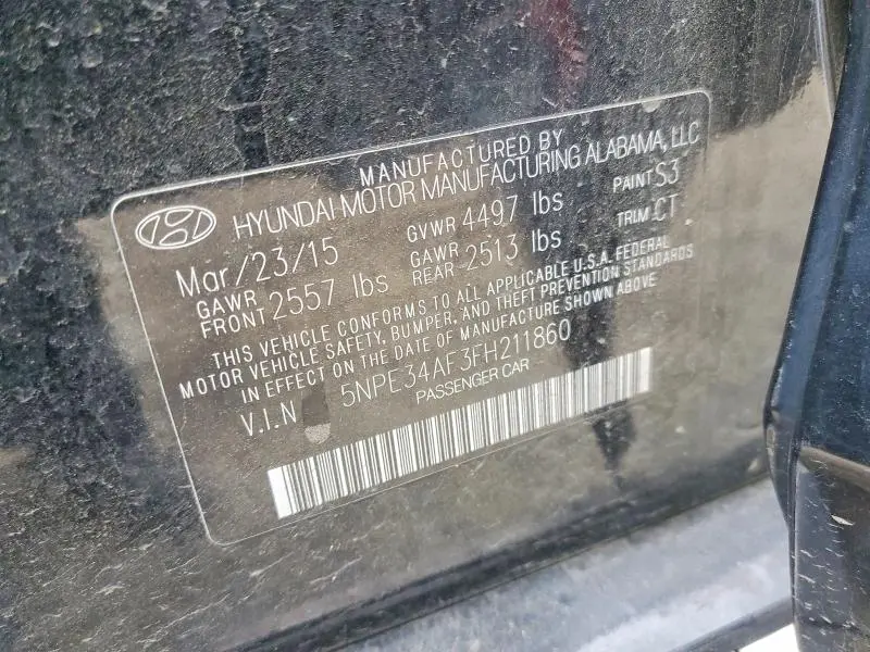2015 HYUNDAI SONATA LIMITED  