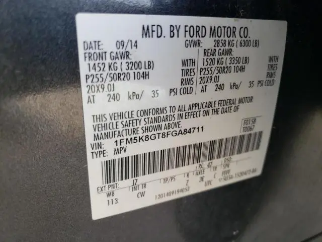 2015 FORD EXPLORER SPORT  