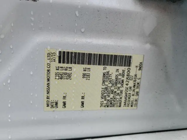 2016 NISSAN MAXIMA 3.5S  