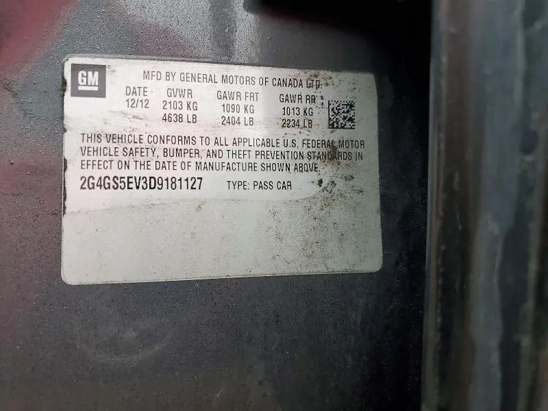 2013 BUICK REGAL PREMIUM  