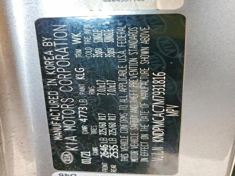 2021 KIA SPORTAGE LX  