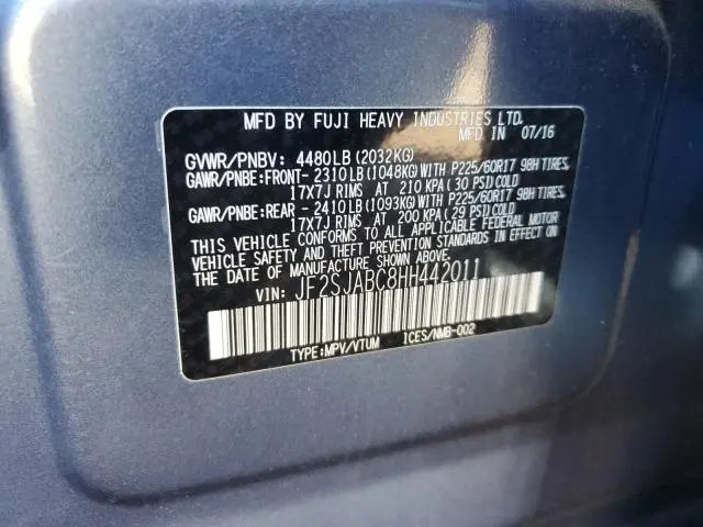 2017 SUBARU FORESTER 2.5I  