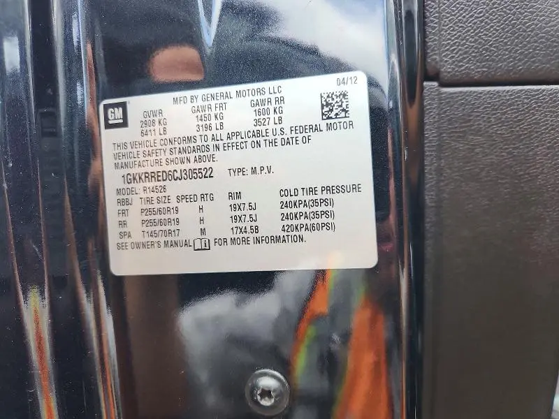 2012 GMC ACADIA SLT-1  