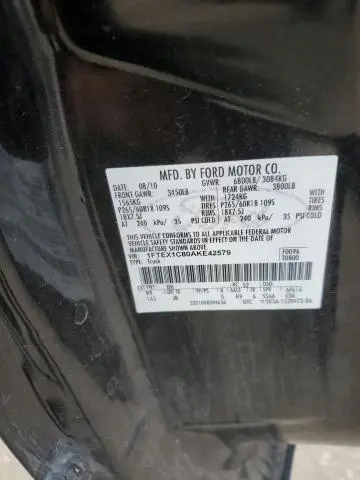 2010 FORD F150 SUPER CAB  