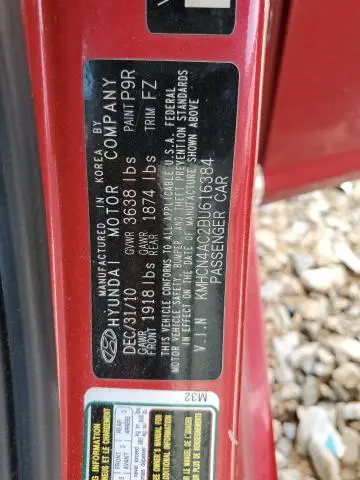 2011 HYUNDAI ACCENT GLS  