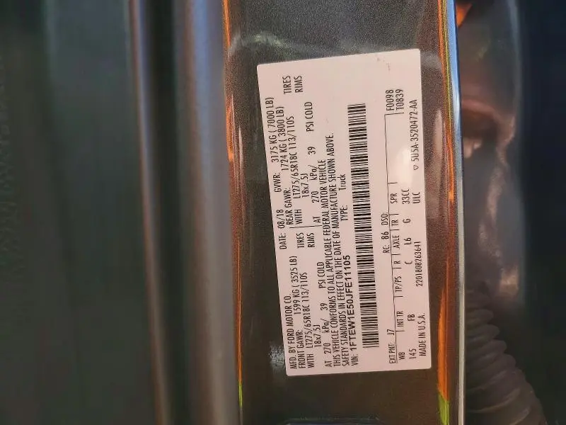 2018 FORD F150 SUPERCREW  