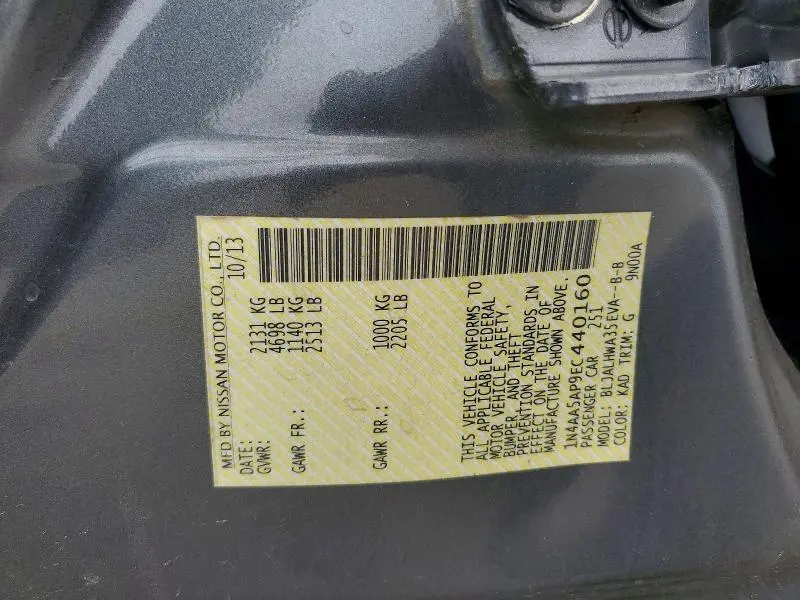 2014 NISSAN MAXIMA 3.5 SV  