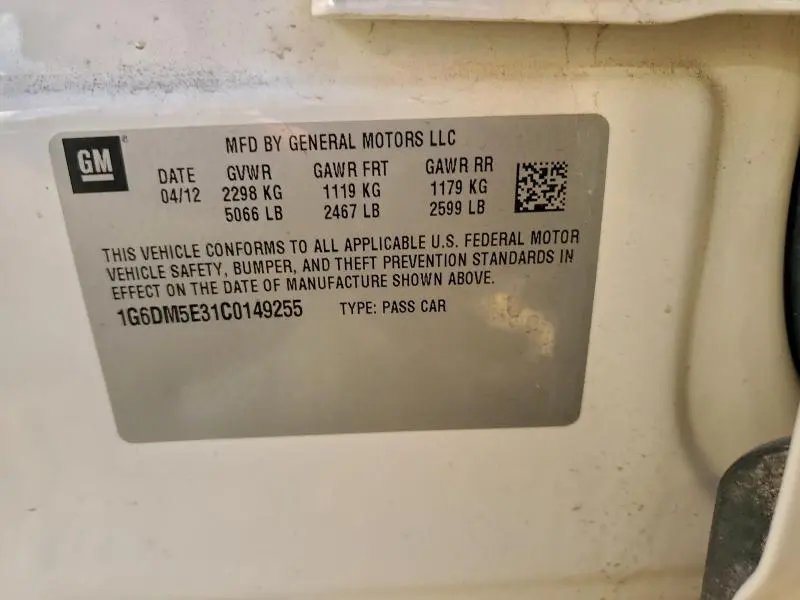 2012 CADILLAC CTS PERFORMANCE COLLECTION  