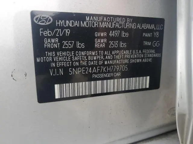 2019 HYUNDAI SONATA SE